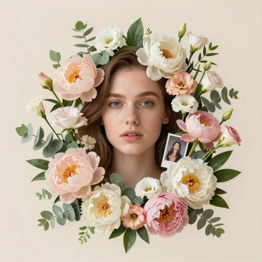 Serenity Collection floral arrangement with soft pastels and eucalyptus